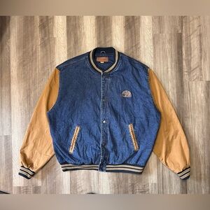 Vintage Denim Varsity Jacket